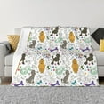 thumbnail image 1 of Honeii Colorful Poodle Dog print throw blanket, crafted from cozy cotton flannel, offers versatile home decor as a bedding suitable for all seasons.-50"x40", 1 of 6