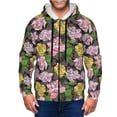 thumbnail image 1 of Honeii Colorful Roses Print Hoodies for Men, Pullover & Full Zip, Breathable Zip up Hoodie, Sweatshirt-3X-Large, 1 of 5