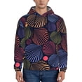 thumbnail image 1 of Honeii Colorful Shells Pattern Mens Hoodies Men's Loose Sleeve Sweatshirt,Pullover Hooded Sweatshirt for Men,Essentials Hoodie-Large, 1 of 7