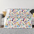 thumbnail image 1 of Honeii Colorful Spots print throw blanket, crafted from cozy cotton flannel, offers versatile home decor as a bedding suitable for all seasons.-80"x60", 1 of 6