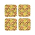 thumbnail image 1 of Honeii Colourful Tie Dye 1 print Leather Coaster Set of 4, ideal for safeguarding your furniture from drinks spills and effortless cleanup-Square, 1 of 6