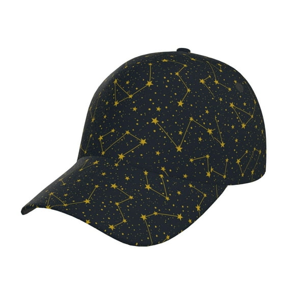 Honeii Constellation Print Hat, Women's Baseball Hat Unisex Fit, Baseball Cap,Adjustable One Size