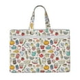 thumbnail image 1 of Honeii Cooking Utensils Print Canvas Tote Bag with Compartments Laptop Tote Bag Large Tote Bag, 1 of 8