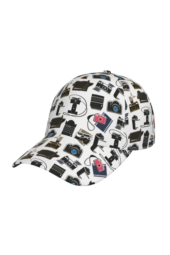 Cool Camera Print Hat, Women's Baseball Hat Unisex Fit, Baseball Cap,Adjustable One Size