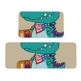 thumbnail image 1 of Honeii Cool Dino Playing Skateboard Print Kitchen Mat [2 PCS] for Floor, Waterproof Non-Slip Rugs, Kitchen Decor,Standing Mat for Floor,Office, Sink, Laundry, 1 of 6