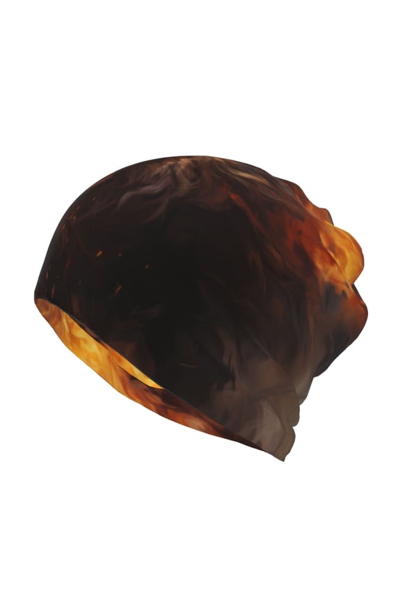 Cool Fire Lion Print Winter Beanie Daily Hat - Thermal Polar Fleece Ski Running Hat Skull Cap for Men and Women,Beanie