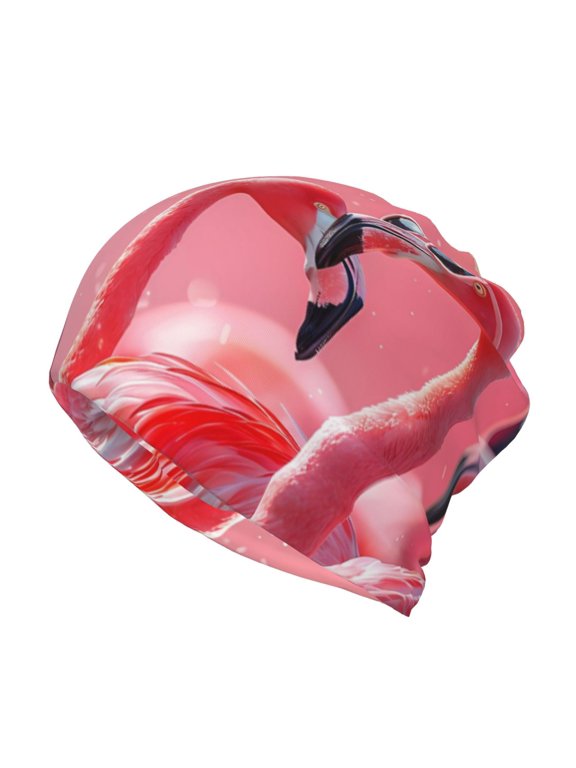 Cool Flamingos Sunglasses Scene Print Winter Beanie Daily Hat - Thermal Polar Fleece Ski Running Hat Skull Cap for Men and Women,Beanie
