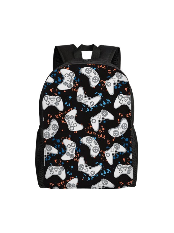 Cool Gamepad Print Laptop Backpack for Work, College, Travel, Daily Backpacks for Men Women, Sport Rucksack,Computer Bag