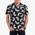 thumbnail image 1 of Honeii Cool Gamepad print Polo Shirt, a classic short-sleeved, button-down golf shirt designed for men, 1 of 6