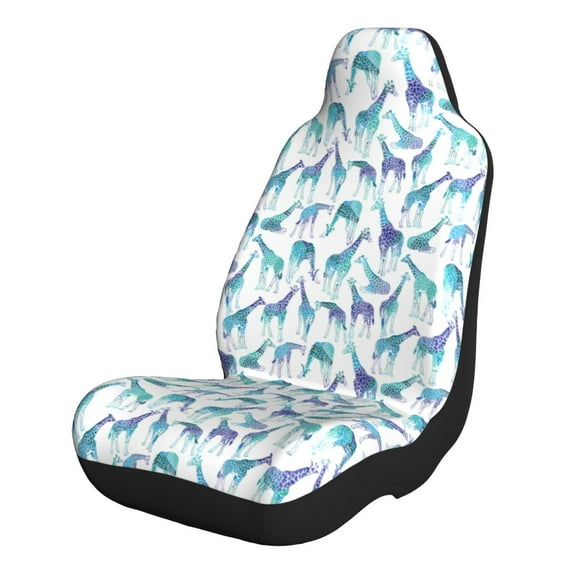 Honeii Cool Giraffe for Car Seat Covers Full Set, Seat Covers for Cars, Car Seat Protector Waterproof, Leather Car Seat Cushion-1
