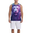 thumbnail image 1 of Honeii Cool Lion Head print basktball shirt for men and women, Unisex basketball jersey for Theme party-Small, 1 of 6