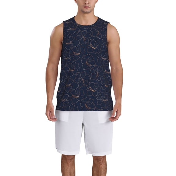Honeii Copper-Gold Gloss Outline Lily Flower print basktball shirt for men and women, Unisex basketball jersey for Theme party-Small