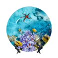 thumbnail image 1 of Honeii Corals and Tropical Fish Print Elegant Bone China Decorative Plate, Porcelain Plate,Art Crafts,Ceramic Ornaments for Home Office Wall Decor-10in, 1 of 6