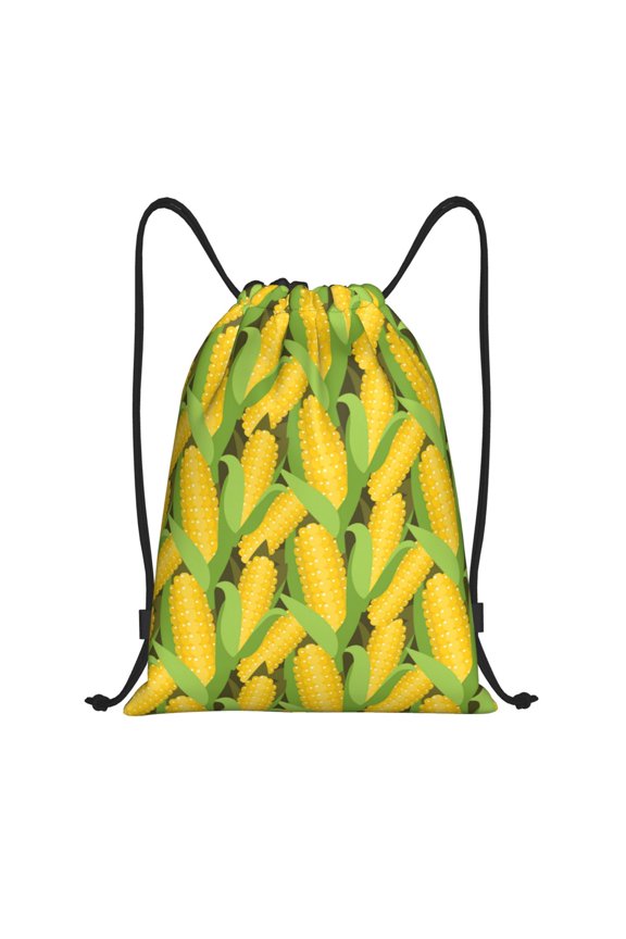Corn 1 Print Drawstring Backpack,Drawstring Bags String Backpack Gym Cinch Sack Backpack Sport Bag Draw-Small