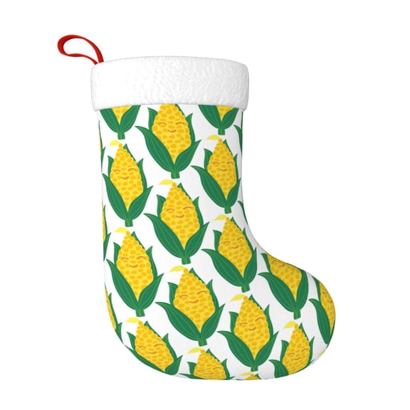 Honeii Corn Cob for Christmas Stocking,Large Xmas Stocking,Holiday and Family Stocking for Fireplace Christmas Holiday Party Decoration