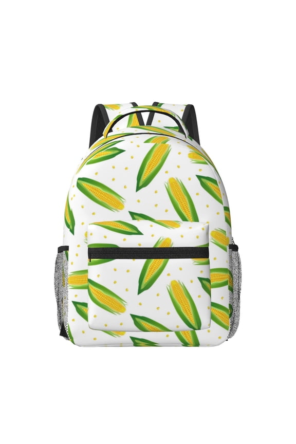 Corns Print Backpack for School,15.6 inch Laptop Back Pack for High School and College Students, Waterproof Computer Bookbag-One Size