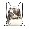 thumbnail image 1 of Honeii Cow 1 Print Drawstring Backpack,Drawstring Bags String Backpack Gym Cinch Sack Backpack Sport Bag Draw-Small, 1 of 6