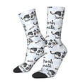 thumbnail image 1 of Honeii Cow With Fresh Milk Print Adult Socks,Crew Socks,Casual Calf Socks,Daily Wear Socks for Men & Women, Perfect for Sports, Casual and Everyday Use, 1 of 6