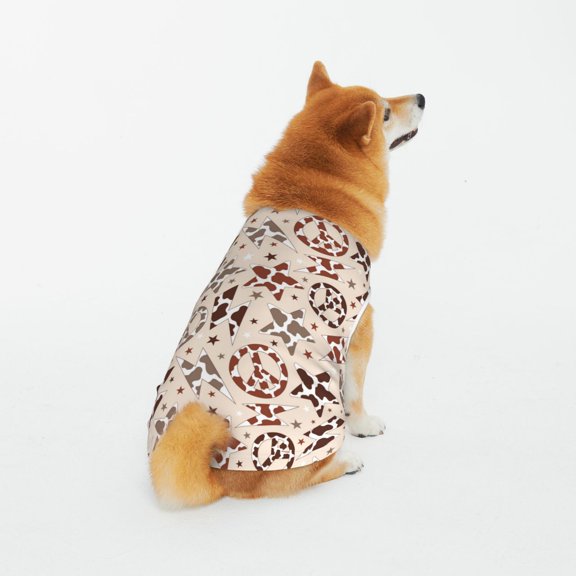 Honeii Cow Spots And Peace Pattern 100% Cotton Dog Clothes Dog Costumes Doggie Shirts Puppy Shirt Pet Vest Tank Top Cat Tee-XX-Large