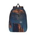 thumbnail image 1 of Honeii Cowboy Boots Under Starry Sky Print Canvas College Laptop Backpack, Durable Rucksack Travel Notebook Bag School Backpack Book Bag for Men Women-Medium, 1 of 7