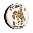 thumbnail image 1 of Honeii Cowboy Up Vintage Wild West Print Tire Covers, Waterproof Anti-UV Sun Snow Rain Tire Covers for Trailers, RV, Camper, SUV, Truck-16 inch, 1 of 6
