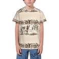 thumbnail image 1 of Honeii Cows On The Farm Print Youth Short Sleeve T-Shirt,Boys Athletic Shirt,Quick Dry Short Sleeve Performance Moisture Wicking T Shirt, 1 of 6