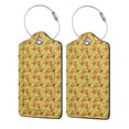 thumbnail image 1 of Honeii Crab Lobster Print Leather Luggage Tag for Suitcases,ID Tags,Bag Tags for Luggage,Functional Travel Tag-1, 1 of 5