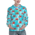 thumbnail image 1 of Honeii Crab Swims In The Ocean Pattern Womens Oversized Hoodies Long Sleeve Sweatshirts Pullover Fall Outfits with Pocket-Small, 1 of 7