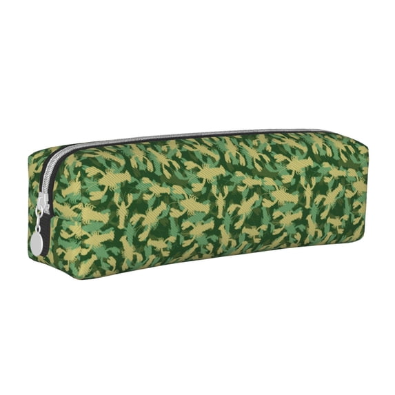 Honeii Crayfish Army Pattern Pencil Case, Pencil Pouch, Pencil Case Small, Pencil Pouch Aesthetic, PVC Pencil Pouch, Pencil Bag, Makeup Pouch
