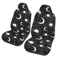 thumbnail image 1 of Honeii Crescent and Stars Print Car Seat Covers 2 Pieces, Full Set Universal Seat Covers for Cars, Waterproof Auto Seat Protectors, 1 of 7