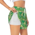 thumbnail image 1 of Honeii Crocodile And Bush print a double-layered women's running short, ideal for gym, tennis, and various activities, complete with a practical pocket-XX-Large, 1 of 5