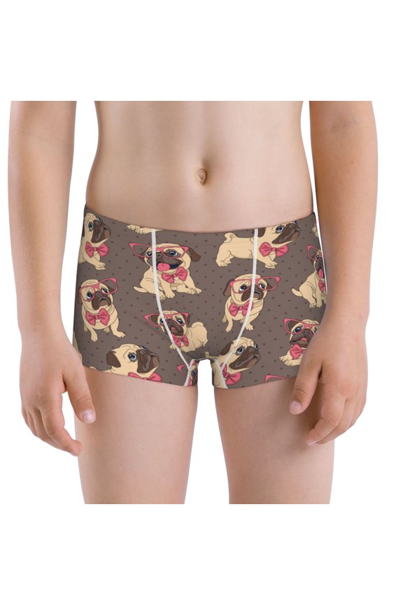 Cut Pug for boys And Toddler Underwear, Comfort Cotton and Boxer Briefs,Boy's Boxer Briefs-Medium