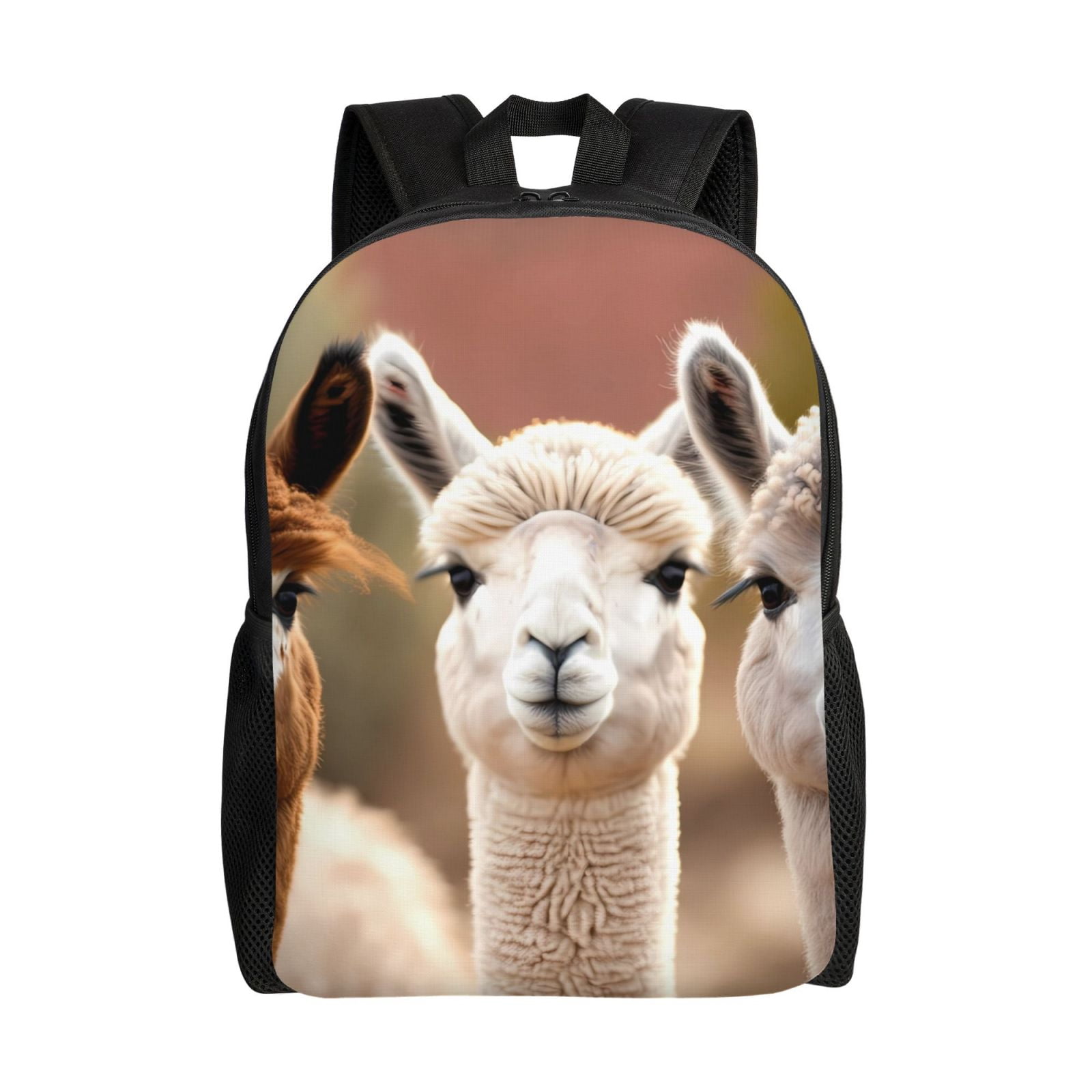 Alpaca Pattern Print Backpack