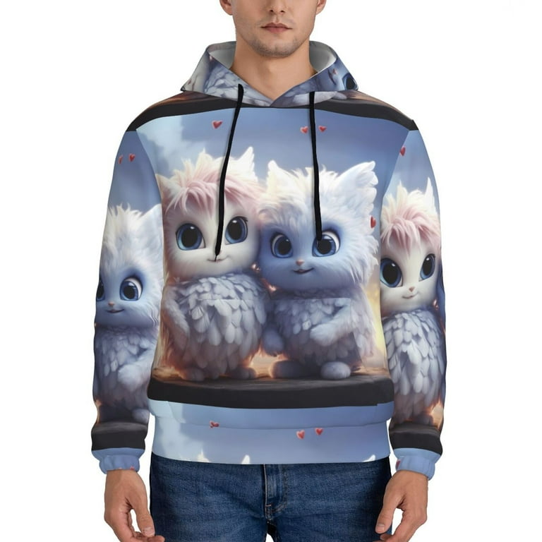 Cute Large Hoodie Mens Black Hoodie Men Kdxio Cute Bee Print Men