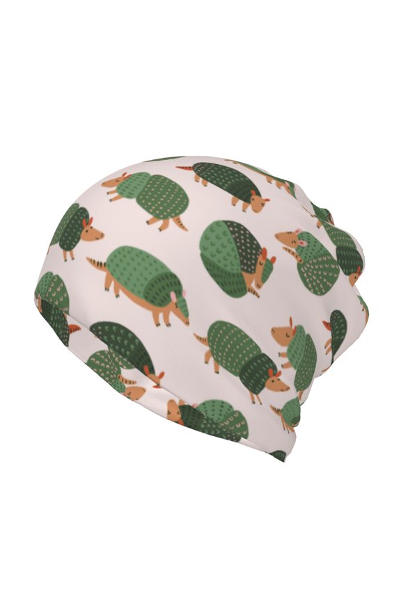 Cute Armadillo Print Winter Beanie Daily Hat - Thermal Polar Fleece Ski Running Hat Skull Cap for Men and Women,Beanie