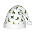 thumbnail image 1 of Honeii Cute Avocado Yoga Print Hat Santa Claus Hat For Xmas Party, Christmas Caps For Boys Girls Child,Christmas Beanie, 1 of 6