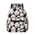 thumbnail image 1 of Honeii Cute Baseball Print Backpack for School,15.6 inch Laptop Back Pack for High School and College Students, Waterproof Computer Bookbag-One Size, 1 of 6