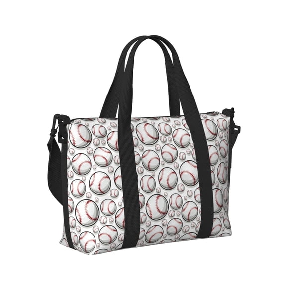 Honeii Cute Baseball Print Hand Travel Bag,Travel Duffle Bag, Waterproof Weekender Bag,Carry On Tote Bags,Weekender Tote Bag,for Weekend and Business Travel