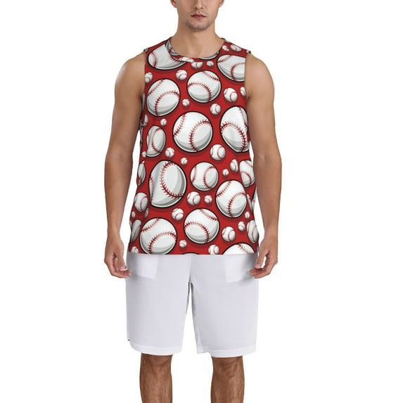 Honeii Cute Baseball print basktball shirt for men and women, Unisex basketball jersey for Theme party-3X-Large