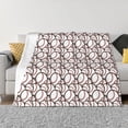 thumbnail image 1 of Honeii Cute Baseball print throw blanket, crafted from cozy cotton flannel, offers versatile home decor as a bedding suitable for all seasons.-50"x40", 1 of 6