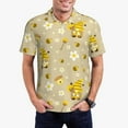 thumbnail image 1 of Honeii Cute Bee Gnome 2 print Polo Shirt, a classic short-sleeved, button-down golf shirt designed for menXX-Large, 1 of 6