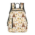 thumbnail image 1 of Honeii Cute Bee Honey Jar Hive Bear Print Lightweight Backpacks,Carry on Backpack,Durable Backpack for School, Work & Travel, 1 of 7