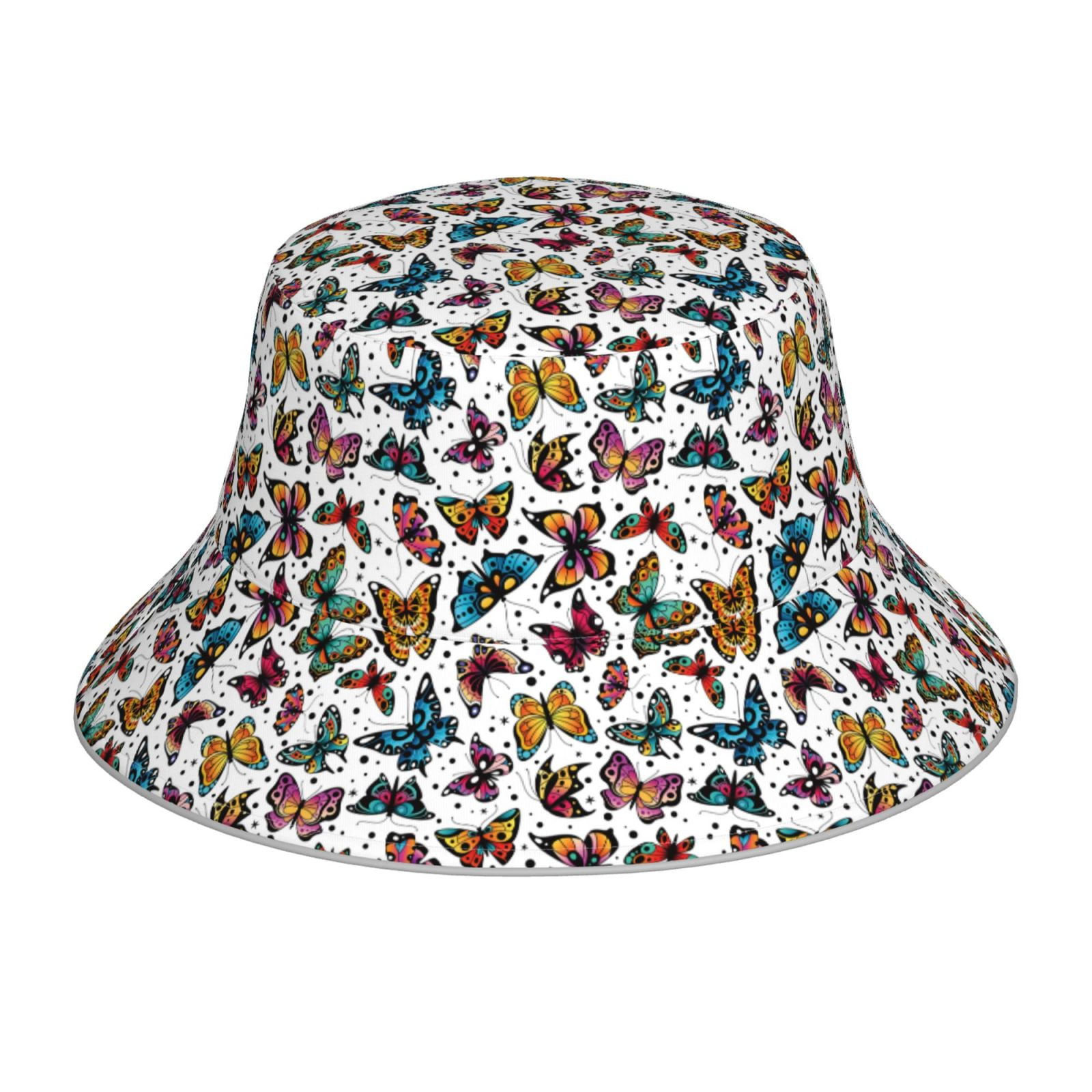 Honeii Cute Butterfly for Unisex Bucket Hat Waterproof Rain Hat ...