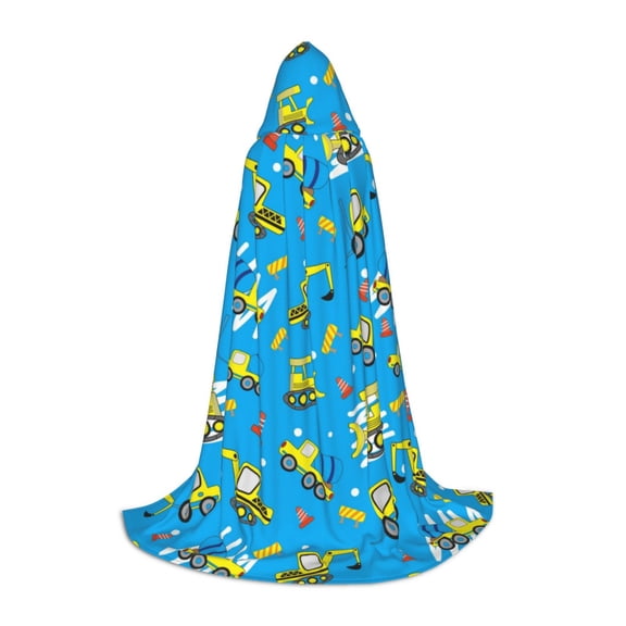Honeii Cute Car Cartoon Print Poncho Cape, Cloak Coat, Snuggly Hooded Wearable Blanket, Hooded Cape For Teenagers,Halloween Costumes-Large