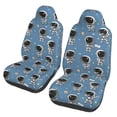 thumbnail image 1 of Honeii Cute Cartoon Astronaut Print Car Seat Covers 2 Pieces, Full Set Universal Seat Covers for Cars, Waterproof Auto Seat Protectors, 1 of 7