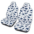 thumbnail image 1 of Honeii Cute Cartoon Dinosaur Print Car Seat Covers 2 Pieces, Full Set Universal Seat Covers for Cars, Waterproof Auto Seat Protectors, 1 of 7