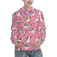 thumbnail image 1 of Honeii Cute Cartoon Zebra Pattern Womens Oversized Hoodies Long Sleeve Sweatshirts Pullover Fall Outfits with Pocket-XX-Large, 1 of 7