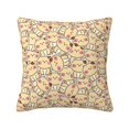thumbnail image 1 of Honeii Cute Cats 4 Print Throw Pillow, Square Decorative Pillow Forms Soft Fluffy Plump Pillow Decorative Pillow Inserts,Couch Pillows-18"x18", 1 of 7