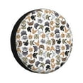 thumbnail image 1 of Honeii Cute Cats Print Tire Covers, Waterproof Anti-UV Sun Snow Rain Tire Covers for Trailers, RV, Camper, SUV, Truck-16 inch, 1 of 6