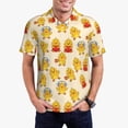 thumbnail image 1 of Honeii Cute Chicken print Polo Shirt, a classic short-sleeved, button-down golf shirt designed for men3X-Large, 1 of 6